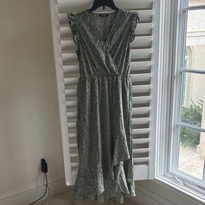 Chic Asymmetrical Green Dress